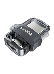 SanDisk 64GB Ultra Dual USB 3.0/Micro USB Flash Drive, Clear/Black