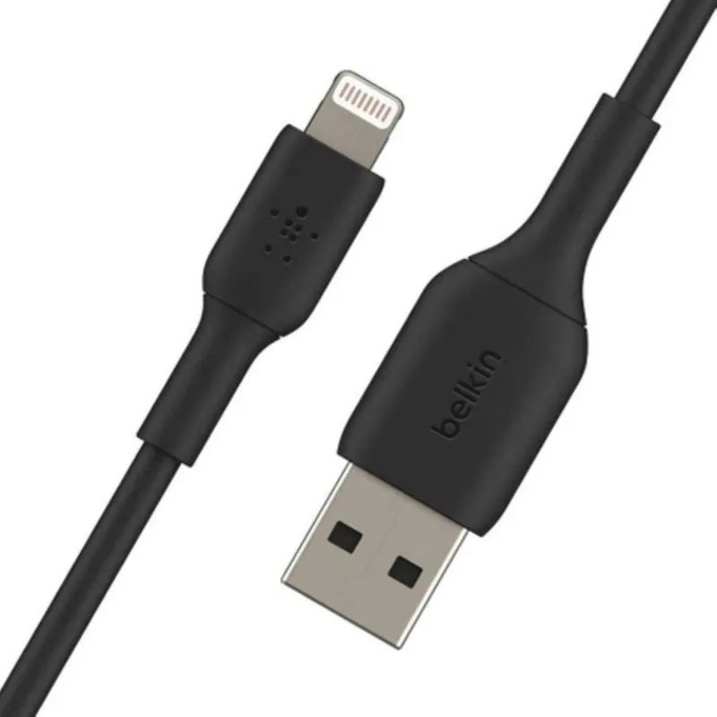 Belkin 3-Meters PVC A-lTG Lightning Cable, USB Type A to Lightning for iPhone, iPad, AirPods, Black
