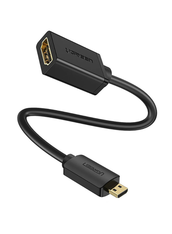 Ugreen 22cm Micro HDMI Male to HDMI Female Adapter Cable, Black