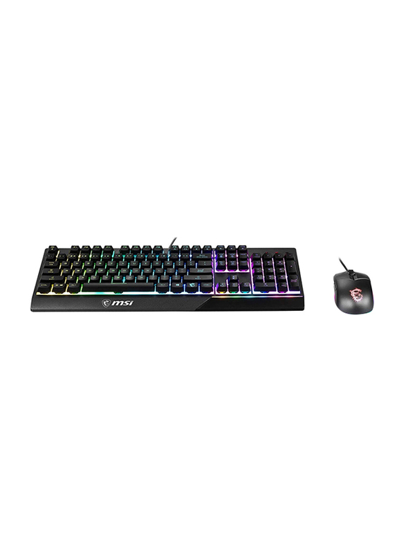 MSI Vigor GK30 Arabic Gaming Keyboard and Mouse Combo Set, Black