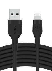 Belkin 1-Meter Boost charge Flex SiliconeCable, Black, USB Type A to USB Type-C for Google Pixel, iPhones, Samsung, Black