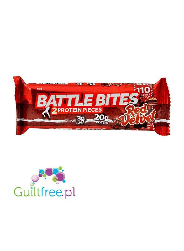 

Battle Bites Red Velvet 2 Protein Pieces Snacks Bar, 62g