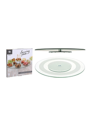 Excellent Houseware 45cm Rotating Glass Serving Round Platter, Green