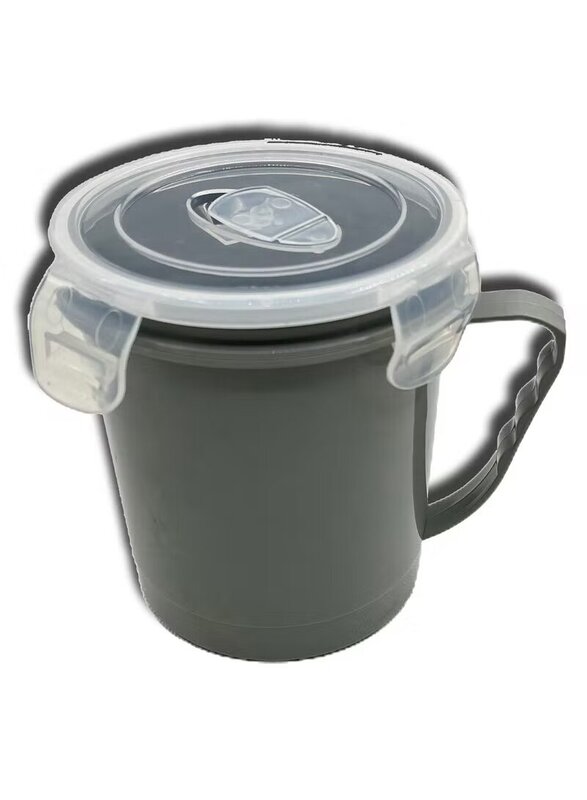 Excellent Houseware 600ml Microwave Cup with Lid, Grey