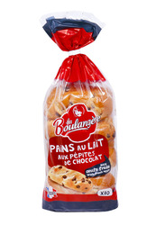 La Boulangere 10 Milk Breads with Chocolate Chips, 350g