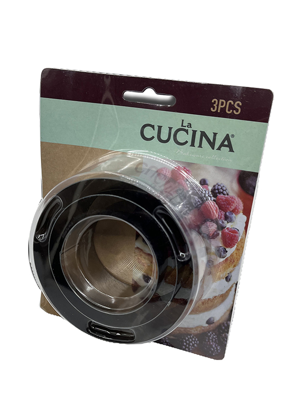 La Cucina 3-Piece Baking Ring Set, Black