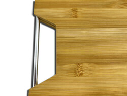 Bamboo Cutting Board with Metal Handle, Brown