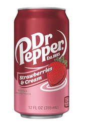 Dr. Pepper Strawberries & Cream Soda, 24 x 12Oz