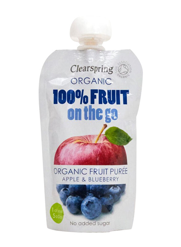 

Clearspring Organic 100% Apple & Blueberry Fruit On The go Puree, 120g