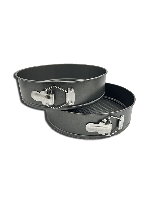 La Cucina 2-Piece Nonstick Springform Cake Pan Set, Black