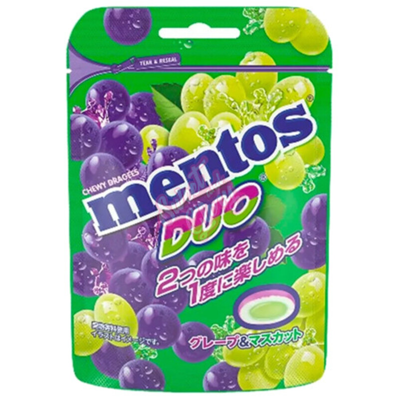 Mentos Duo Grape & Muscat Candy 45g