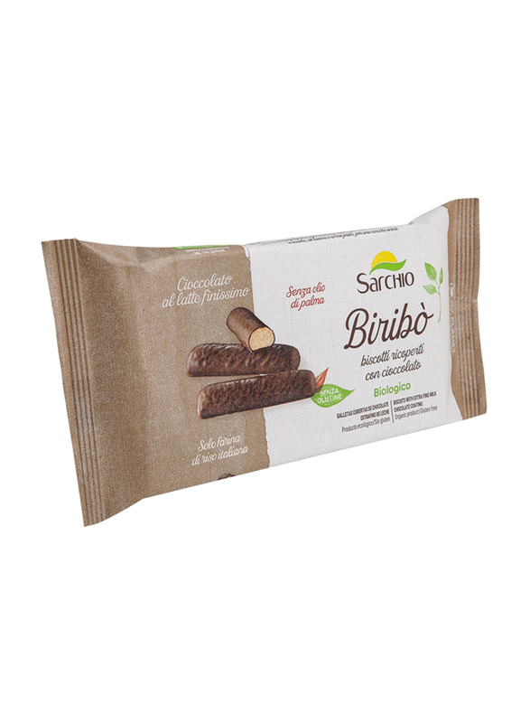 Sarchio Biribo Gluten Free Biscuits Covered with Milk Chocolate, 130g