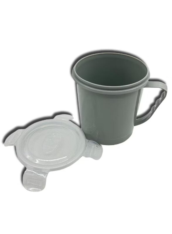 Excellent Houseware 600ml Microwave Cup with Lid, Grey