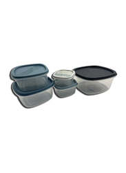 Excellent Houseware Food Storage Box Set, 5 Piece, Blue