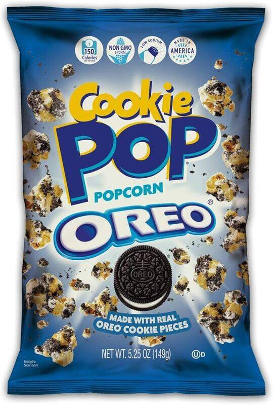 

Snax-sational Snack Pop Cookie Pop Oreo Popcorn,Made With Real Oreo Cookie Pieces,Popcorn Snack,149g