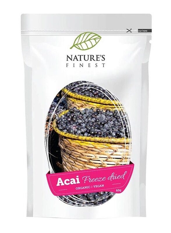 

Natures Finest Organic Acai Freeze Dried Powder, 60g, Vanilla