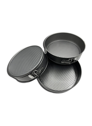 La Cucina 3-Piece Springform Non-Stick Cake Pan, Black