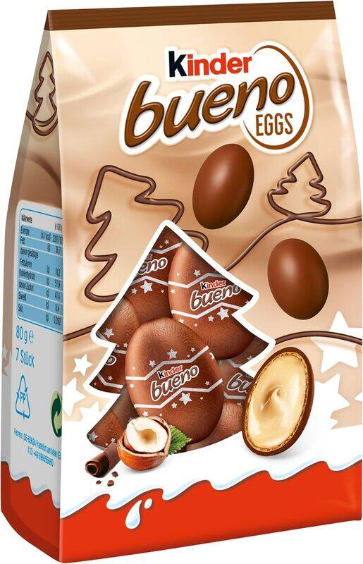 

Kinder Bueno Mini Chocolate Christmas Eggs Christmas Special 80g