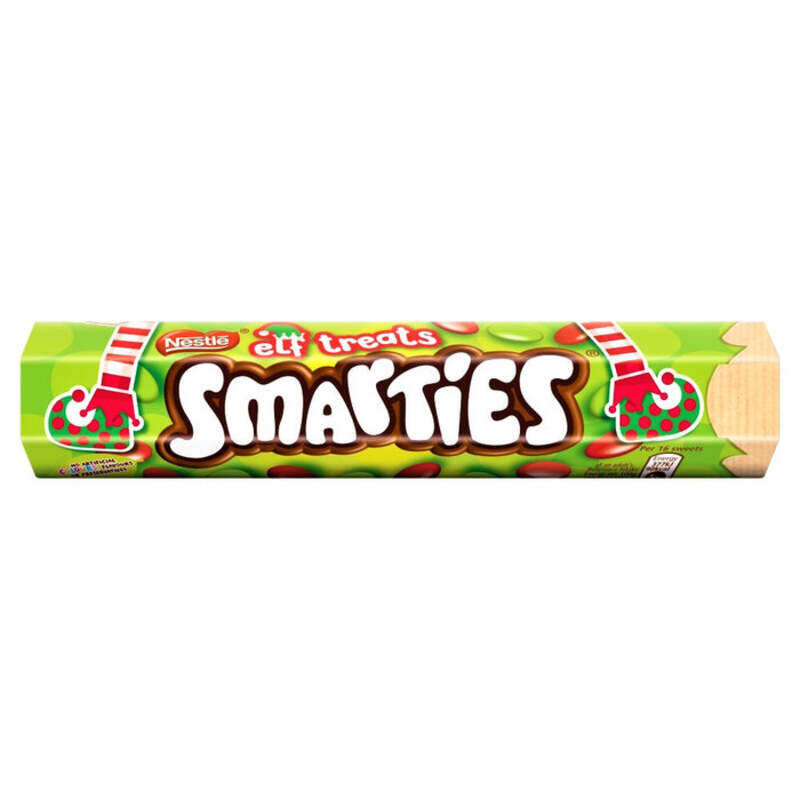 

Smarties Elf Treats Milk Chocolate Giant Tube Christmas Special 120g