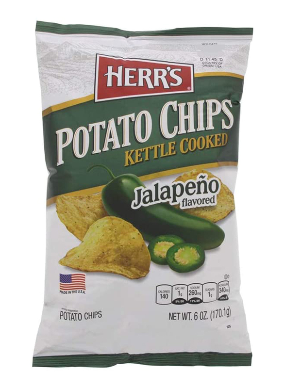 Herr's Jalapeno Kettle Cooked Chips, 170g
