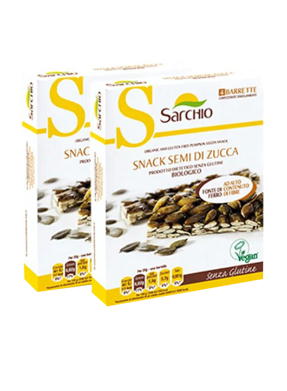 Sarchio Pumpkin Seeds Snack Bars, 80g