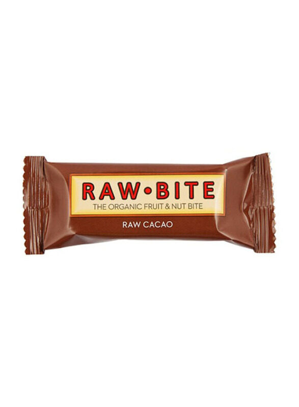 

Rawbite Organic Raw Cacao Fruit & Nut Bar, 50g