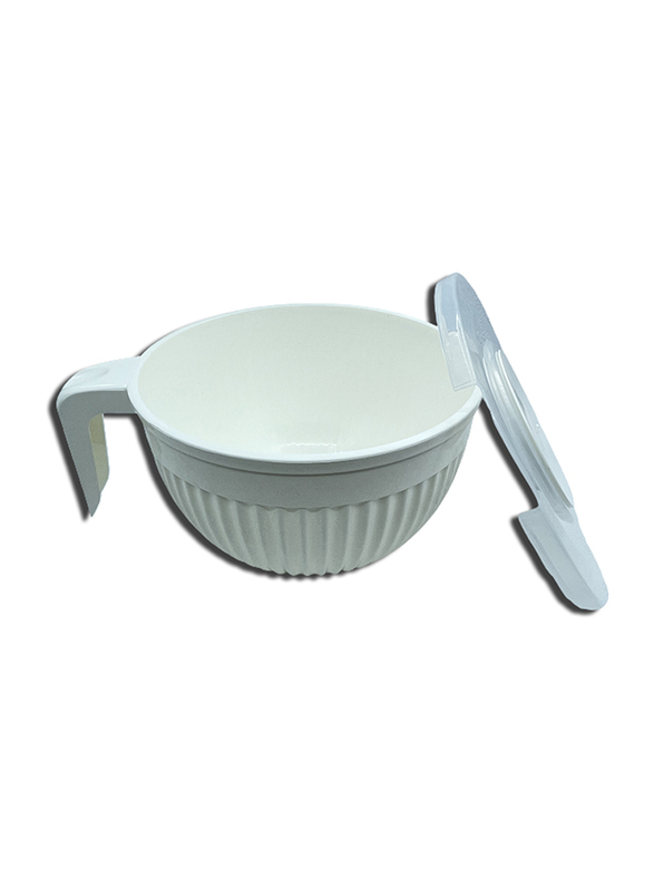 Mixing Bowl with Lid, White
