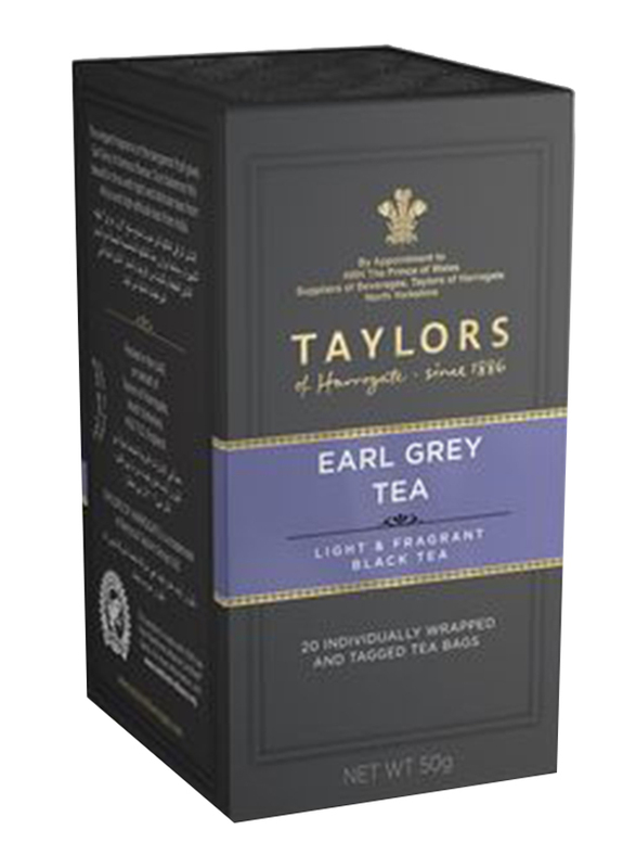 Taylors Earl Grey Premium Tea Bags, 20 Tea Bags x 2g