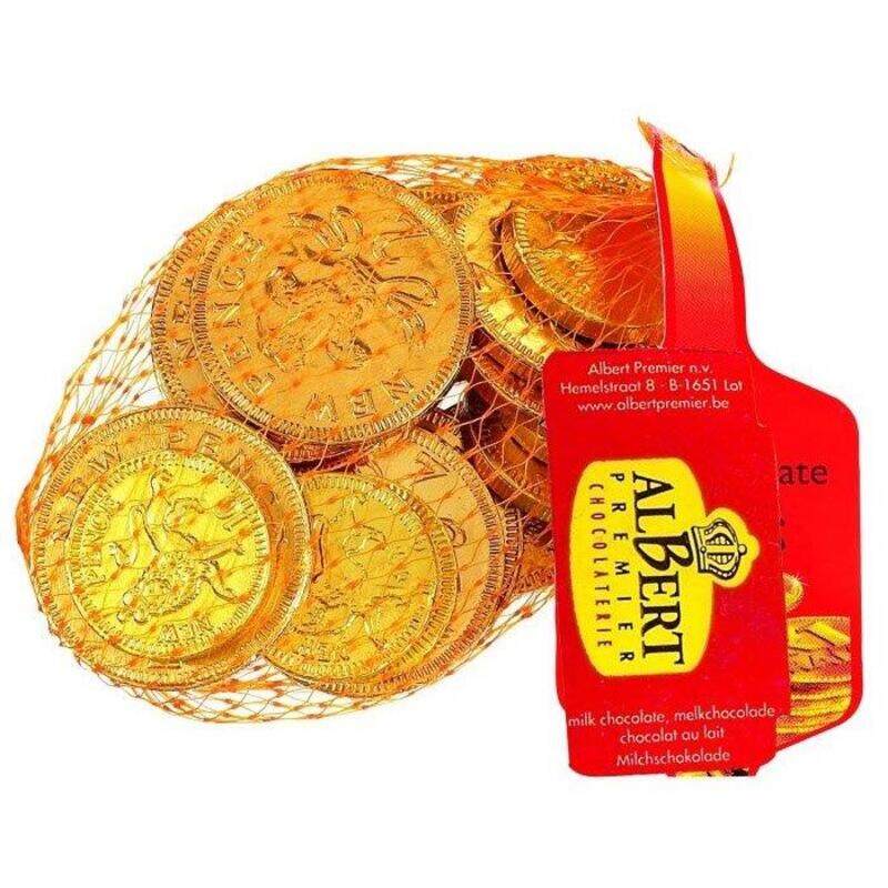

Albert Gold Foiled UK Milk Chocolate Coins In Net Christmas Special 50g
