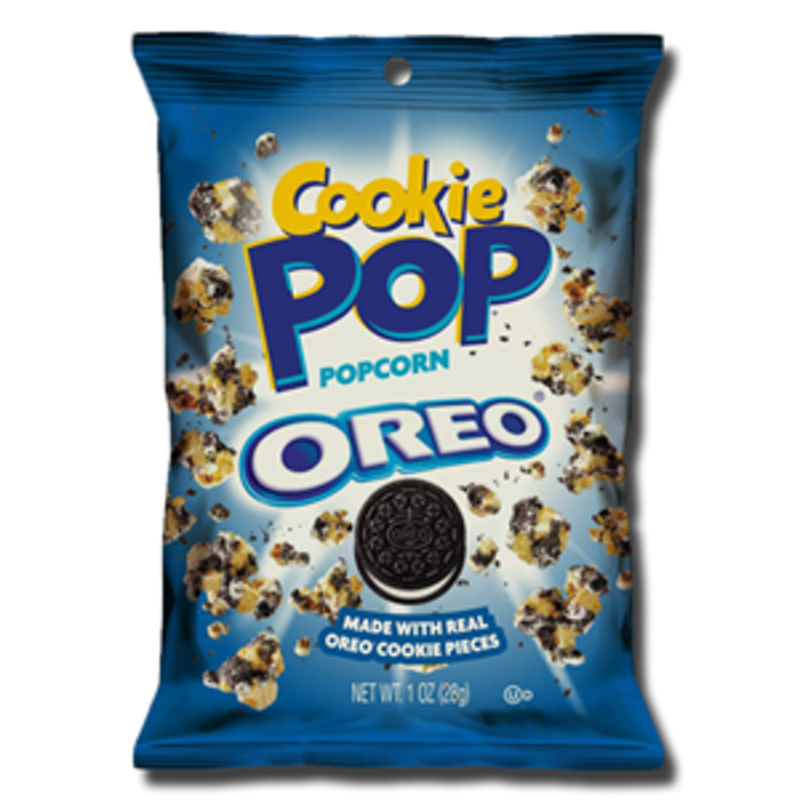 

Snax-sational Snack Pop Cookie Pop Oreo Popcorn,Made With Real Oreo Cookie Pieces,Popcorn Snack, 28g