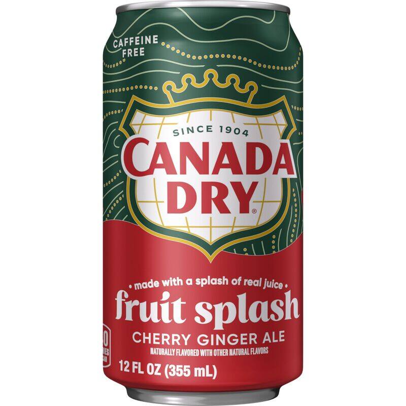 

Canada Dry Fruit Splash Cherry Ginger Ale Soda 355ml