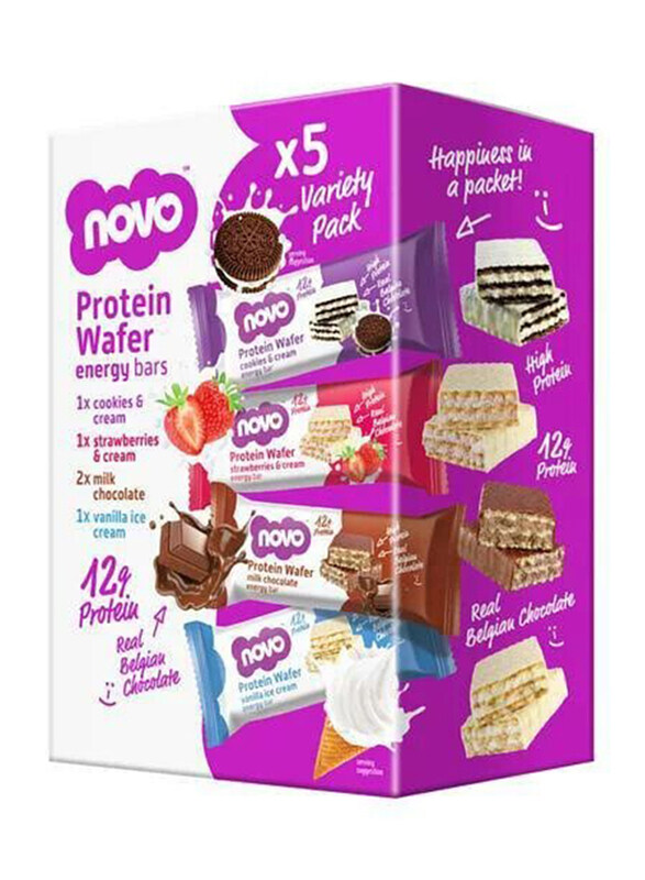 

Novo Protein Wafer Energy Bar, Multi Pack, 40g