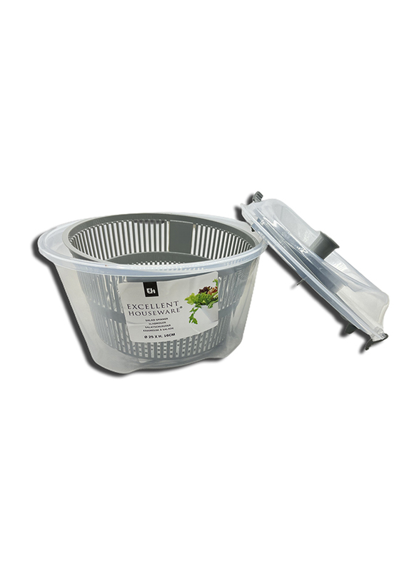 Excellent Houseware Salad Spinner with Bowl, Grey