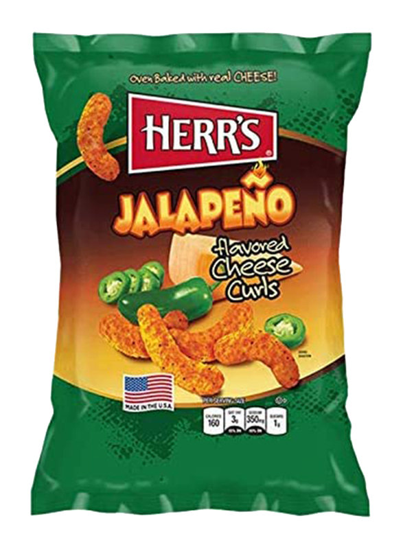 Herr's Jalapeno Poppers Flavored Cheese Curls, 28g