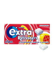 Wrigley's Extra Refreshers Strawberry Lemon Sugarfree Chewing Gum, 7 Pieces, 15.6g