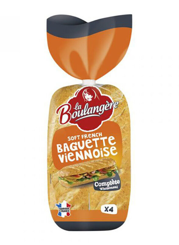 

La Boulangere 4 Wholemeal Soft French Baguette Viennoise, 340g