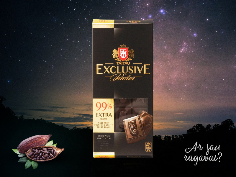 Taitau Exclusive Selection 99% Extra Dark Chocolate, 90g
