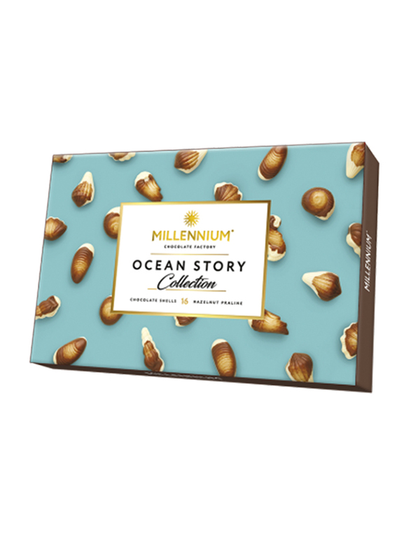 Millennium Ocean Story Collection Chocolate Shells with Hazelnut Praline Gift Pack, 16 Chocolates, 170g