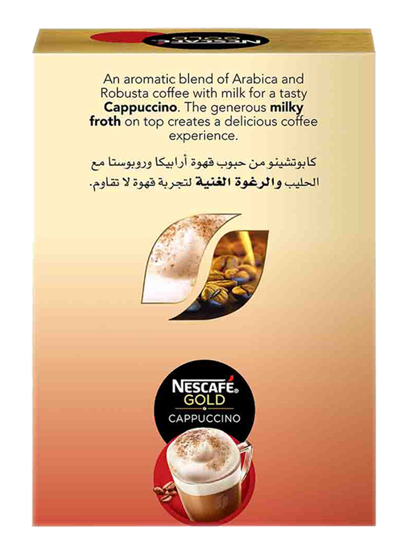 Nescafe Gold Cappuccino Coffee Mix, 10 Sachets x 17g