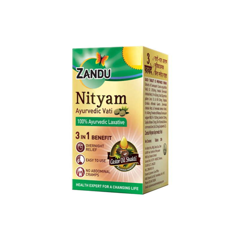 

Zandu Nityam 3in1 Ayurvedic Laxative, 30 tablets