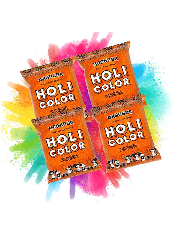 

Madhoor Holi Colour Powder, 100g x 4 Piece, Ages 3+, Orange