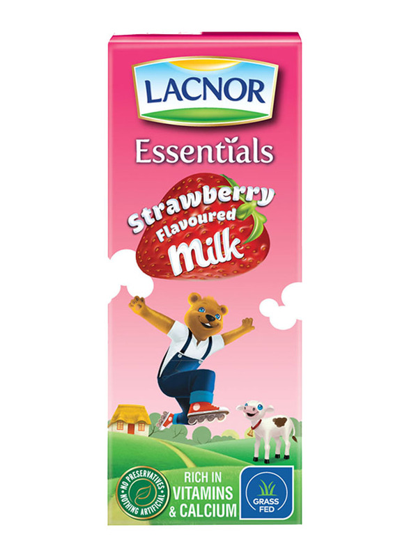 Lacnor Essentials Strawberry Milk, 180ml