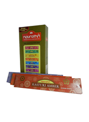 Navrathri Kasturi Amber Incense Sticks, Multicolor