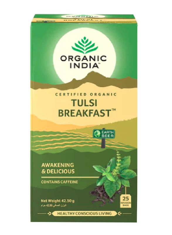 Organic India Tulsi Breakfast Tea, 18 Tea Bags