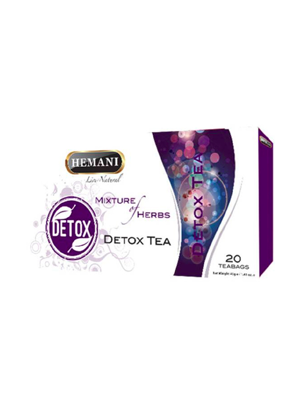 Hemani Live Natural Mixture of Herbs Detox Tea, 20 Tea Bags