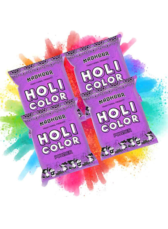 

Madhoor Holi Colour Powder, 100g x 4 Piece, Ages 3+, Purple