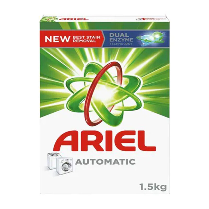 

Ariel Automatic Concentrated Laundry Detergent Powder, 1.5kg