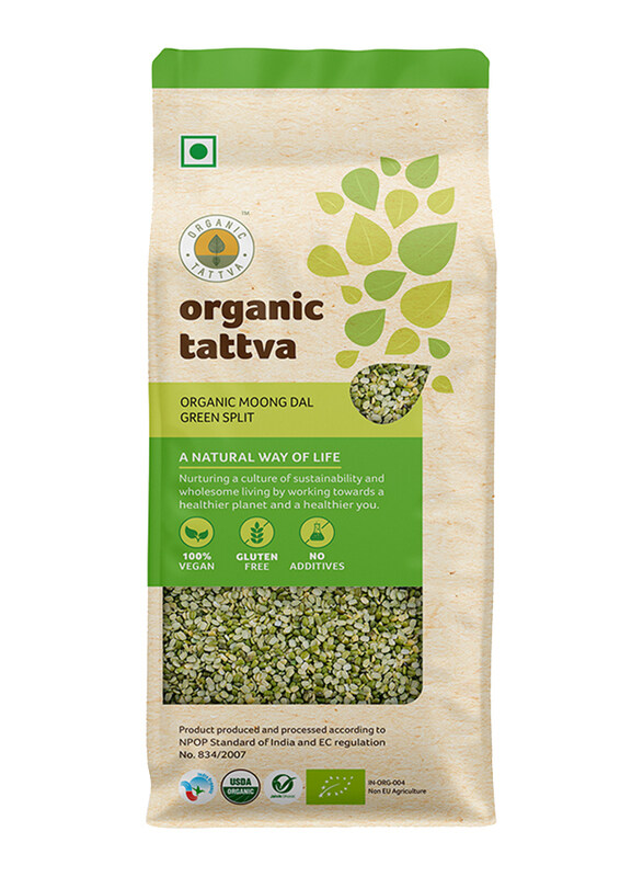 

Organic Tattva Green Split Moong Dal, 500g