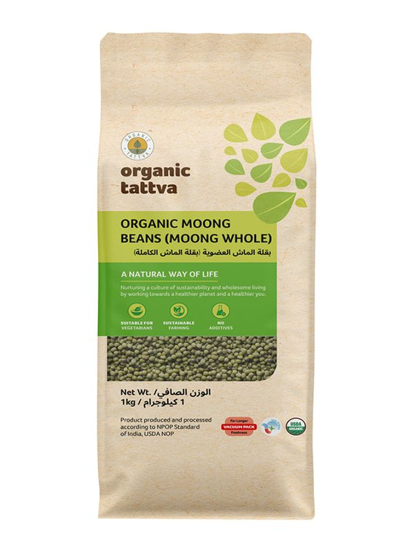 Organic Tattva Organic Moong Beans Moong Whole, 1 Kg