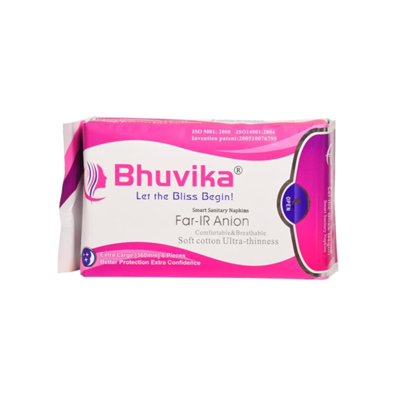 

Madhoor Bhuvika Sanitary Napkins, 6 Pieces